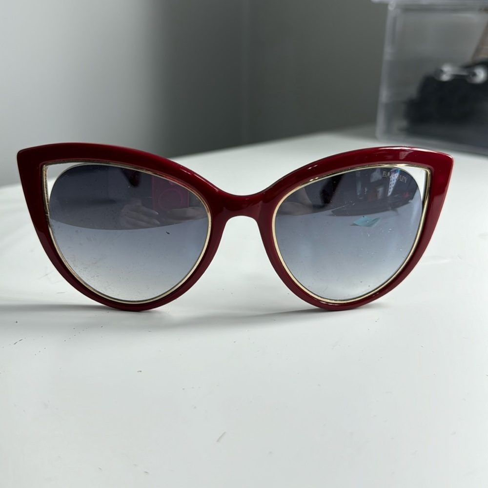 Balmain red cat eye sunglasses.